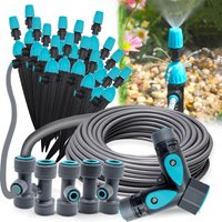12mm PE Hose 3/8" Garden Irrigation Watering System 360° Adjustable 2-in-1 Misting Quick Connect Sprinkler Micro Dripper Sprayer