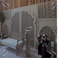 Factory Customized Wedding Stage 3D effect Carved Hollow Pvc Panel Background White Acrylic Backdrop