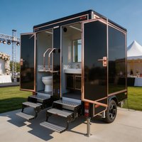High Quality Luxury Restroom Toilets and Shower Outdoor Bathroom Trailer Toilet Mobile Portable Toilet Trailer