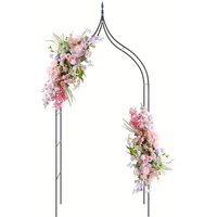 qwCOSTWAY Gothic Style Garden Arbor Garden Trellis Pergola w/ Side Crossbarse