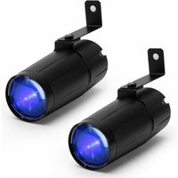 U'King 2PCS LED Beam Pinspot Light 3W Super Bright Spotlight Lamp Mirror Balls Stage Light Effect for DJ Disco Party KTV Wedding