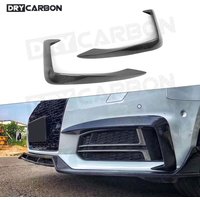 Carbon Fiber Front Bumper Foglamp Eyelid Eyebrows Trim Canards Cover For Audi A4 S4 Sline 2017 2018 2019 Car Body Kits