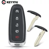 KEYYOU Remote Car Key Case Cover For Ford Explorer Edge Escape Flex Taurus 2011 2012 2013 2014 2015 Fob 5 Buttons Smart Car Key