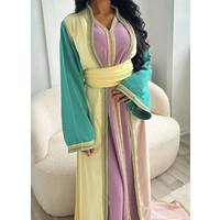 Moroccan Kaftan Caftan Muslim Evening Dresses A-line Long Sleeves Satin Dubai Arabic Abaya Islamic Gown Customized