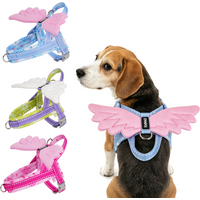 Angel Wings Dog Harness Vest Soft Neoprene Padded No Pull Breathable Pet Harness Adjustable Safety Vest for Small Medium Dog