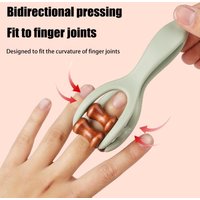 1Pc Finger Massage Roller With 360ยฐ Rollers Clip Solid Wood Design Finger Massager Acupressure Stick For Hand Meridian Relief