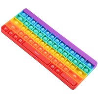 Keyboard Rainbow Push Bubble Sensory Fidget Toys Kids ADHD Anxiety Stress Reliever Jugetes Antiestrés Para Niños