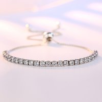 925 Sterling Silver Bracelet Elegant Zircon Tennis Crystal Chain for Women Fashion Noble Engagement Wedding Hot Gift