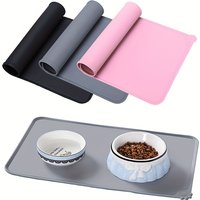 Pet Bowl Food Mat Silicone Dog Cat Feeding Mat Non-Stick Waterproof Pet Food Feeding Pad Pet Feeder Tray Water Cushion Placemat