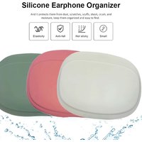 Portable Silicone Earphone Case Waterproof Shockproof Travel Cable Organizer for Headphones Earbuds USB Cable Keys Mini Pouch