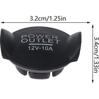 Universal 12V Waterproof Car Cigarette Ligh ter Outlet Cover with Weatherproof Power Socket Plug Auto Accessory