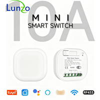 Tuya WiFi Smart Switch 10A Mini DIY Breaker Module RF433 Remote Control Timer Switch Support 2 Gang Works With Alexa Google Home