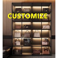 Any Size Custom Tempered Glass Display Cabinet LED Light Large Capacity Layered Storage Aluminum Frame Model Figure Eco Friendly