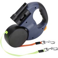 Pet Walking Lead Automatic Extendable Flexible Dog Cat Traction Rope Dual Headed Hand Holding with LED Light
