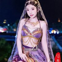 Exotic Style Travel Photography Xishuangbanna Western Regions Princess Dunhuang Flying Apsaras Belly Dance Performance Wear