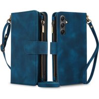 for Samsung Galaxy A35/A34/A25/A24/A73/A72/A55/A54/A53/A52/A15/A14 Case Wallet, Durable Leather Magnetic Buckle Flip Card Holder