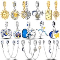 charms plata de ley 925 Mysterious Starry Sky Series Pendant Beads Fits 3mm Bracelets Necklace For Women Luxury DIY Fine Jewelry