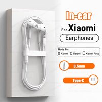Type C Wired Headphones For Xiaomi 3.5MM In-ear Sport Earphones With Mic Headset For Redmi OnePlus Samsung Earbuds Accessories