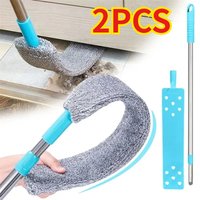 2PCS Long Handle Dust Mops Floor Ceiling Cleaning Mops Bed Bottom Dust Cleaner Sofa Dust Removal Brush Household Cleaning Tool