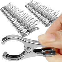 Stainless Steel Clothespins Quilt Bed Sheet Clips Windproof Beach Towel Clamp Clothes Pegs Blanket Hanger Garden Greenhouse Clip