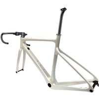 AliExpress NONE Pearl White Carbon Gravel Cyclocross Bike Frame BB79 Disc Brake Max Tire 700x40C Thru Axle 142×12 Road Racing Bicycle Frame