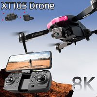 XT105 Drone 8K HD Dual Camera Brushless Motor 5G WiFi FPV 360° Laser Obstacle Avoidance GPS Return RC Quadcopter Drone Toys