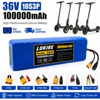 36V 100Ah 18650 wiederaufladbarer Lithium-Akku 10S3P 1000W mit BMS für Fahrrad- und Roller-Akkupack + Ladegerät