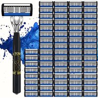 6-layer men's shaver, stainless steel shaver, classic manual shaver washable and replaceable blade High Quality