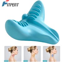 Cervical Chiropractic Traction Pillow Device Neck Shoulder Stretcher Massager Relaxer for Pain Relief Cervical Spine Alignment