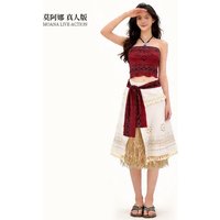 Anime Moana Top and Skirt Set Cosplay Costume Character Halloween Party Masquerade Performance Clothe for Girl Women Child