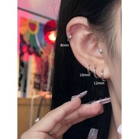 G23 Titanium Alloy Simple Coil Earrings Fashion Classic Universal Unisex F136 Circle Round Wire Ear Cuff