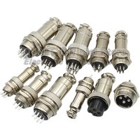 1 Set GX12 GX16 GX20 2 3 4 5 6 7 8 9 10 12 14 15 Pin Aviation Plug and Socket Waterproof Round Male and Female Cable Connectors