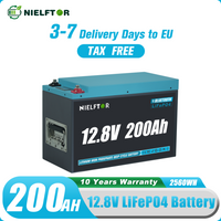 PL EU Lagerbestand 12V 200Ah Metallgehäuse LiFePO4 Lithium-Batterie mit Bluetooth, integriertem 150A BMS, 2560Wh 12.8V LiFePO4 Akku für Heimenergie, Wohnmobile, Trolling-Motoren, Marine, Solar,