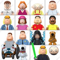 Hot Funny Anime Family Guy Peter Lois Stewie Brian Building Blocks Mini Action Figures Model Absurd Comedy Bricks Doll Toy Gift