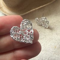 925 Sterling Silver Vintage Earrings For Women Trendy Simple Retro Heart Shape Earring Jewelry Prevent Allergy Party Accessories
