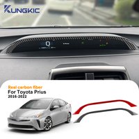 Real Soft Carbon Fiber For Toyota Prius 2016 2017 2018 2019 2020 2021 2022 LHD RHD Instrument Panel Strip Sticker Accessories