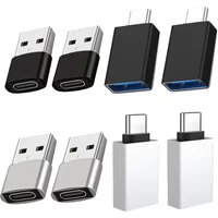 4/8-pack USB to USB-C adapter, USB-C female to USB male, USB female to USB-C male adapter, suitable for laptops and smartphones.