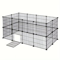Outdoor Enclosure for Rabbits, Enclosure for Small Animals, Small Animal Enclosure, Outdoor Enclosure for Rabbits, Hamsters, Tortoises Rabbit Hutch Inside Incl. Door DIY 142x72x72cm