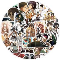 50Pcs/Set Attack on Titan Stickers Anime Decals For DIY Stationery Skateboard Phone Fridge Luggage Cartoon Waterproof Stickers