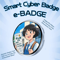 1.7 Inch Touch Screen Anime E-Badge Display Pin LED Button Collectible Cyber Dynamic Gift for Otaku Fans And Friends