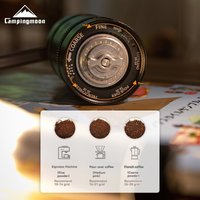 CAMPINGMOON Stainless steel Core Folding Hand Cranked Coffee Grinder Outdoor Camping Italian Style Hand Brewed Coffee Grinder