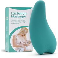 Warming Lactation Massager Soft Silicone Breast Massager for Breastfeeding Heat + Vibration for Clogged Ducts Improved