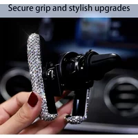 Stylish and Shiny Crystal Diamond Car Phone Holder 360° Rotatable Universal Fit for Secure Grip and Stylish Upgrades