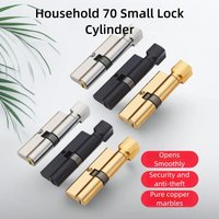 Aluminum Thumb Turn Door Lock Cylinder, Anti-Pick UPVC Security Lock Barrel, 35/35 Size with 3 Keys for Home Door Replacement