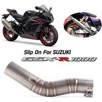 Motorcycle System Exhaust Escape Slip-On For Suzuki GSXR1000 GSX R1000 GSXR 1000 Motorcycle Full Modified Middle Link Pipe
