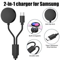 2-in-1 Charger for Samsung Galaxy Watch 8/7/6/6Classic/5/5Pro/4/4Classic/3/Active 2/Active USB Smartwatch Charging Cable