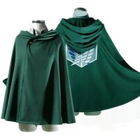 New Anime Attack Cloak Shingeki No Kyojin Scouting Legion Cosplay Costume Cos Green Cape Mens Clothes Cosplay Costume Women