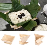 Wooden Zongzi Mold Dragon Boat Festival Sticky Rice Dumplings Maker Making Tools Mould For Traditional Chinese Food Kitchen Tool