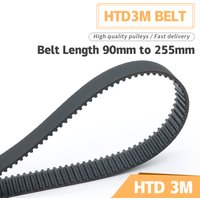 HTD 3M Belt Width 6 10 15 20mm Timing Belt 3M Closed Loop Rubber Belt Length 90mm~255mm Pitch 3mm 30~85Teeth 3M Synchronous Belt