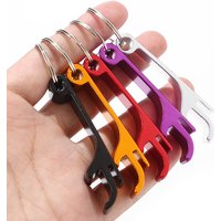 Fashion Multi Color Metal Bottle Opener Beer Keychain Trendy Men Women High Quality keychain Multifunctional Keyring Chain Gift